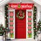 3 Pcs Christmas Decoration Outdoor Porch Sign for Front Yard Hanging Banner,12 x 71 Inch(red green)